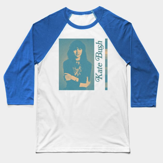 Kate Bush / Retro Style FanArt Baseball T-Shirt by unknown_pleasures